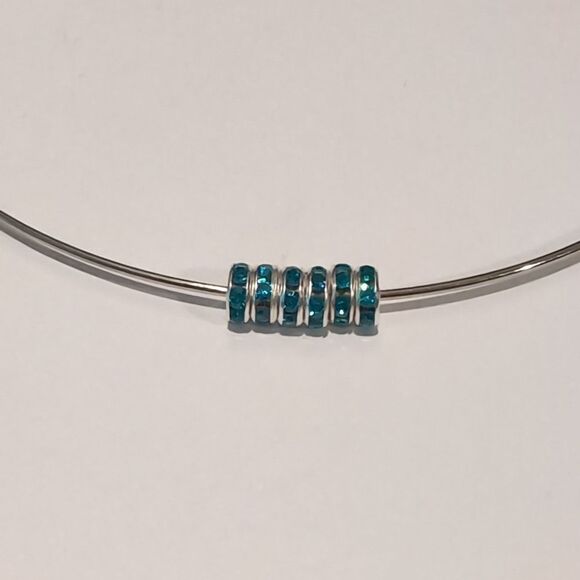 6‎ Blue 8mm Rondelle Spacer Beads - Picture 1 of 4